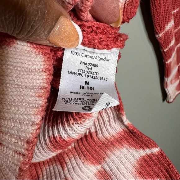 Tie Dye Crew Neck High Low Sweater - Picture 7 of 8